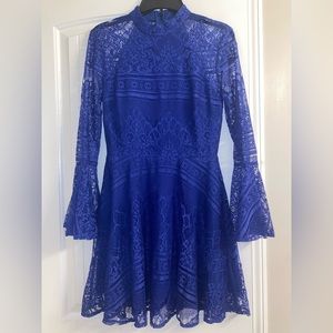 Blue Lace Circle Dress